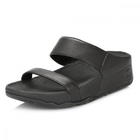 fitflop lulu slide black leather